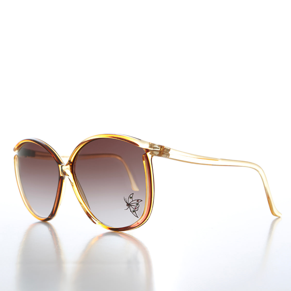 80s Rhinestone Boho Vintage Sunglasses - Belinda