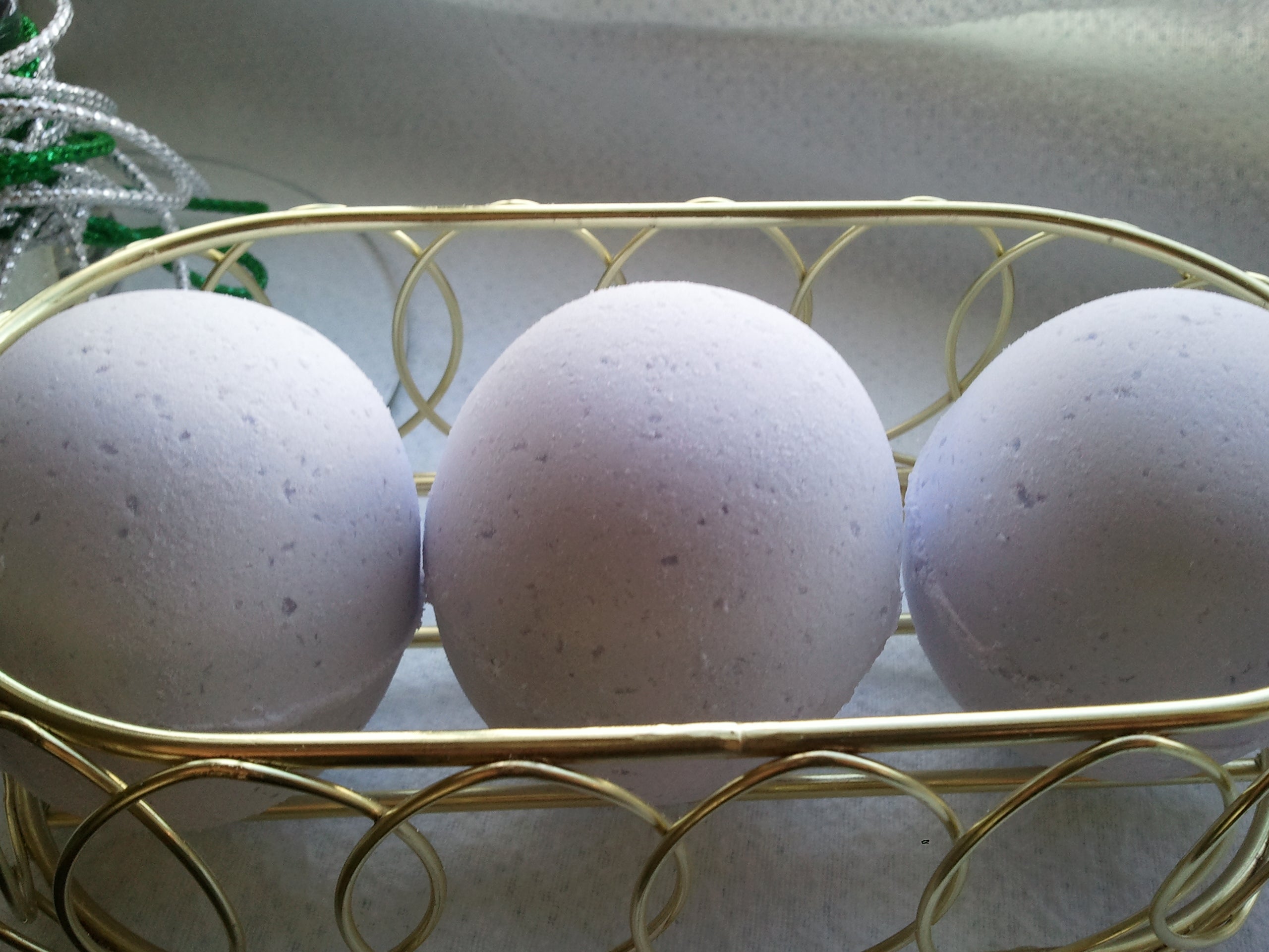 3 bath bombs 5 oz each (Lavender) individually wrapped, bath fizzies, great for dry skin